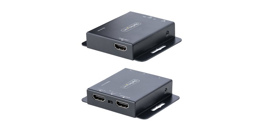 StarTech.com Extendeur HDMI 4K sur Câble Ethernet CAT6/CAT5, Extendeur Vidéo 4K 30Hz ou 1080p 60Hz, Câble HDMI sur Ethernet, Kit Émetteur et Récepteur HDMI, Télécommande IR