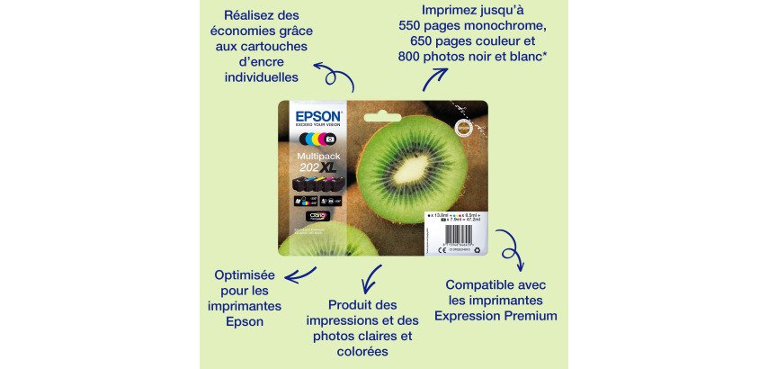 Epson Kiwi Singlepack Black 202 Claria Premium Ink