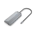AISENS USB-C Dock 12 En 1, USB-C A 2xHDMI, 1xRJ45, 3xUSB-A, 2xUSB-C, 1xUSB-C PD, 1xAudio, 1xSD, 1xMicro SD, Gris, 30cm