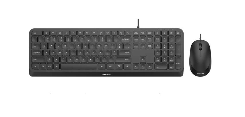 Philips Serie 2000 SPT6207B/34 tastiera Mouse incluso Casa USB Nero