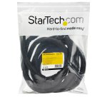 StarTech.com 15' (4.6m) Cable Management Sleeve - Flexible Coiled Cable Wrap - 1.0-1.5" dia. Expandable Sleeve - Polyester Cord Manager/Protector/Concealer - Black Trimmable Cable Organizer