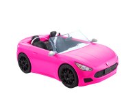 Barbie Pink Convertible Vehicle Toy with Rolling Wheels