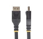 StarTech.com Câble DisplayPort 1.4 Actif de 15m Certifié VESA - Câble DisplayPort DP8K avec HBR3, HDR10, MST, DSC 1.2, HDCP 2.2, 8K 60Hz, 4K 120Hz - Câble/Cordon DP 1.4 Mâle/Mâle (M/M)