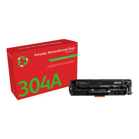 Everyday Toner remanufacturé Noir ™ de Xerox compatible avec HP 304A (CC530A), Capacité standard