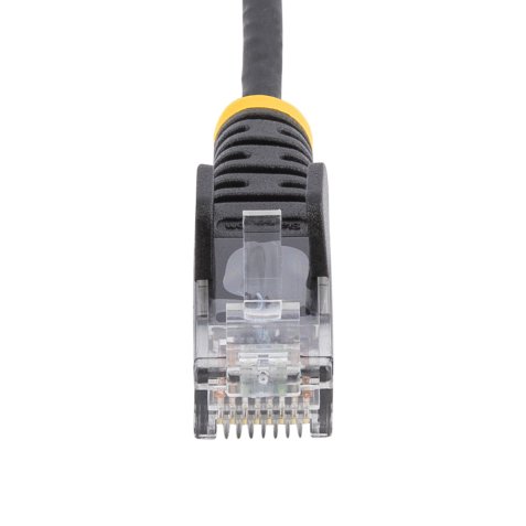 Cable de red Ethernet RJ45 Cat6 de 3m - Delgado - con Conectores RJ45 sin Enganches - Negro