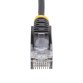 Cable de red Ethernet RJ45 Cat6 de 3m - Delgado - con Conectores RJ45 sin Enganches - Negro