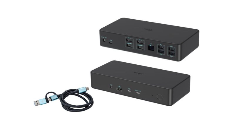 i-tec USB 3.0 / USB-C / Thunderbolt 3 Professional Dual 4K Display Docking Station Generation 2 + Power Delivery 100W