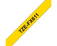 Brother TZE-FX611 cinta para impresora de etiquetas Negro sobre amarillo