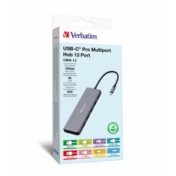 Verbatim CMH-13 USB Type-C 10000 Mbit/s Argent