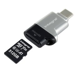 Integral INCRUSB3.0CMSD lecteur de carte mémoire USB 3.2 Gen 1 (3.1 Gen 1) Noir, Argent