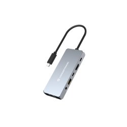 Conceptronic DONN22G laptop dock/port replicator Wired USB 3.2 Gen 2 (3.1 Gen 2) Type-C Grey