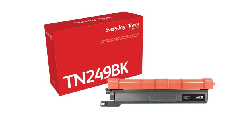 Everyday™ Black Toner by Xerox compatible with Brother TN-249BK, High capacity