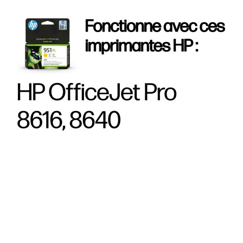 HP 951XL cartouche d'encre jaune grande capacité authentique