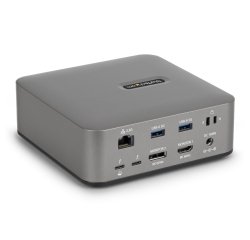 StarTech.com Thunderbolt 5 Docking Station, DP / HDMI, Triple Monitor Dock up to 4K 144Hz or Dual 8K 60Hz, 5x USB Ports, 140W Laptop Charging
