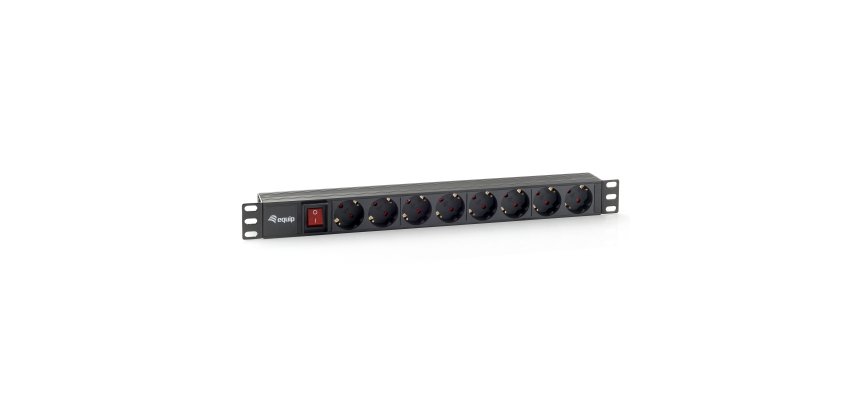 Equip 333283 unità di distribuzione dell'energia (PDU) 8 presa(e) AC 1U Nero