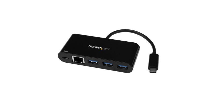 StarTech.com USB-C to Ethernet Adapter with 3-Port USB 3.0 Hub and Power Delivery