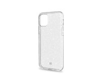 Celly Sparkle mobile phone case 15.5 cm (6.1") Cover Transparent, White