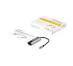 StarTech.com Adaptateur 2.5GbE USB C vers Ethernet NBASE-T NIC - Réseau Multi-Vitesse USB 3.0 Type C 2.5/1 Gigabit/100 Mbps/Portable USB 3.1 vers RJ45/LAN Compatible TB3/MacBook Pro Surface