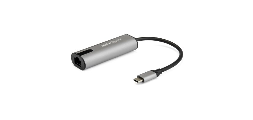 StarTech.com Adaptateur 2.5GbE USB C vers Ethernet NBASE-T NIC - Réseau Multi-Vitesse USB 3.0 Type C 2.5/1 Gigabit/100 Mbps/Portable USB 3.1 vers RJ45/LAN Compatible TB3/MacBook Pro Surface