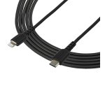StarTech.com Cavo durevole da USB-C a Lightning da 2m nero - Cavo di alimentazione/sincronizzazione in Fibra aramidica robusta per impieghi intensivi da USB tipo C a Lightening - Certificato Apple MFi per iPad/iPhone 12