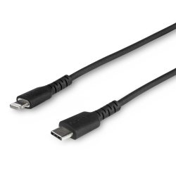 StarTech.com Premium USB-C naar Lightning Kabel 1m Zwart - USB Type C naar Lightning Charge & Sync Oplaadkabel - Verstevigd met Aramide Vezels - Apple MFi Gecertificeerd - iPad Air iPhone 12