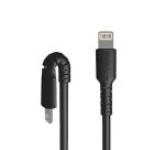 StarTech.com Câble USB-C vers Lightning Noir Robuste 1m - Câble de Charge/Synchronistation USB Type C vers Lightning Fibre Aramide - iPad/iPhone 12 Certifié Apple MFi
