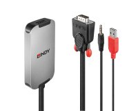 Lindy 38296 adaptador de cable de vídeo Negro, Blanco