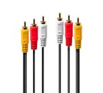 Lindy 35695 câble audio 10 m 3 x RCA Multicolore