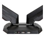 StarTech.com Bras de Bureau à Double Écrans avec USB et Audio, Support de Bureau VESA pour Écrans jusqu'à 32" (8kg), Bras Ergonomique pour Double Écrans à Mouvement Complet - Noir