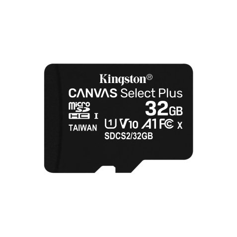 Kingston Technology Carte micSDHC Canvas Select Plus 100R A1 C10 de 32 Go + ADP