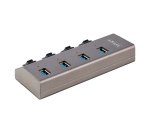 StarTech.com Hub USB-C Auto-Alimenté à 4 Ports avec Interrupteurs Marche/Arrêt Individuels, Hub d'Extension USB 3.0 (5 Gbps) avec Bloc d'Alimentation, Répartiteur USB-C vers USB-A pour PC de Bureau et Portable