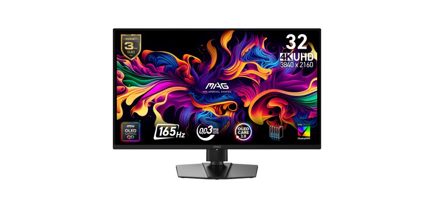 MSI MAG 322UP QD-OLED E16 Monitor PC 80 cm (31.5") 3840 x 2160 Pixel 4K Ultra HD Nero