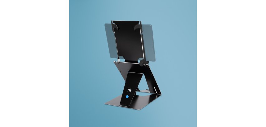 R-Go Tools Soporte para tablet y portátil R-Go Riser Duo, apto para pantallas de 10-22 pulgadas, negro
