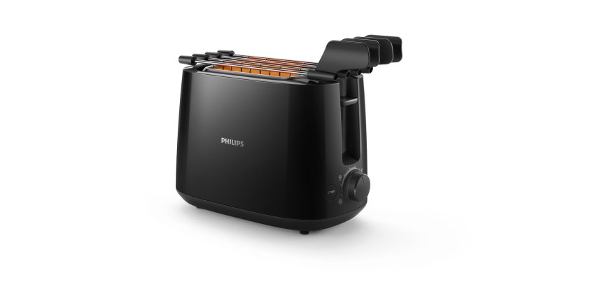 Philips Daily Collection Tostapane HD2583/90, 600W, 2 pinze, 8 livelli di tostatura