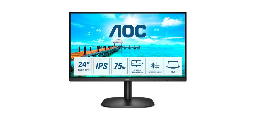 AOC B2 24B2XH/EU LED display 60,5 cm (23.8") 1920 x 1080 pixels Full HD Noir