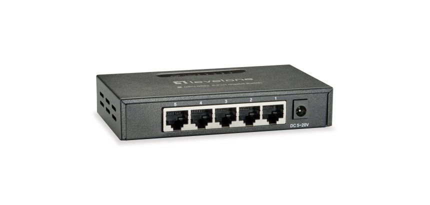 LevelOne GEU-0523 switch di rete Non gestito Gigabit Ethernet (10/100/1000) Nero