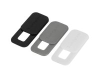 Targus AWH025GL accessoire de webcam Couvercle de protection de propriété Noir, Gris, Blanc