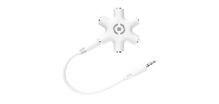 Celly MIX5LINEIN35WH splitter audio Bianco