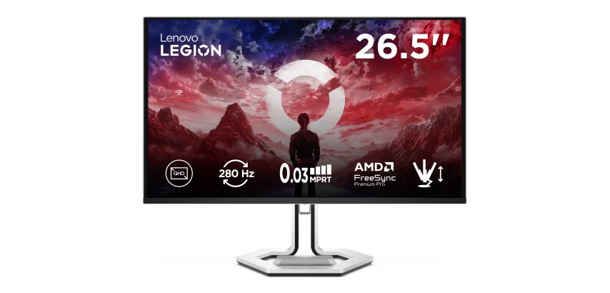 Lenovo Legion Pro 27Q-10 - Monitor Gaming 26.5" QD-OLED Flat QHD 2560x1440 0 280Hz 0.03ms - AMD FreeSync Premium Pro + VESA AdaptiveSync 2xHDMI 2.1 + 1xDP 1.4 - Stand Height + Tilt + Swivel + Pivot Cavo HDMI + DP + USB A/B incluso