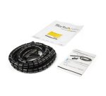 StarTech.com Gaine spirale range-câble Noir - 2,5 m - Diamètre de 25 mm