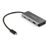 StarTech.com 4 Port USB-C&trade; Hub mit 2x USB A und 2x USB-C - SuperSpeed 10 Gbit/s USB Typ C 3.1/3.2 Gen 2 Hub - USB Bus-Stromversorgung - Tragbarer USB-C zu USB Adapter Hub - Aluminium - 25 cm Kabel