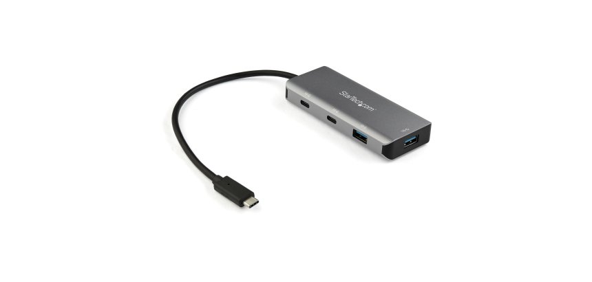 StarTech.com Hub USB-C 4 Ports - 2x USB-A et 2x USB-C - Hub SuperSpeed 10Gbps USB Type-C 3.2 Gen 2 - Alimentation Bus USB - Adaptateur USB-C vers USB - Aluminium - Câble 25 cm