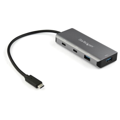 Hub USB-C de 4 Puertos - 10Gb - Alimentado - 2xUSB-A 2xUSB-C