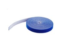 StarTech.com Bobina de 7,6m de Gancho y Bucle - Tiras Reutilizables de Gancho y Bucle - Cinta Sujetacables - Envolturas Ajustables de Tela para Gestión de Cableado - Azul