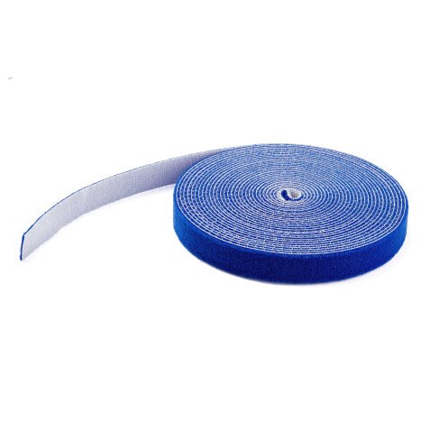 StarTech.com 50ft Hook and Loop Roll - Cut-to-Size Reusable Cable Ties - Bulk Industrial Wire Fastener Tape /Adjustable Fabric Wraps Blue / Resuable Self Gripping Cable Management Straps (HKLP50BL)