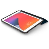 OtterBox Coque Symmetry Folio pour iPad 7th/8th/9th gen, Antichoc, anti-chute, étui folio de protection fin, testé selon les normes militaires, Bleu, livré sans emballage