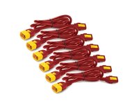 APC Power Cord Kit (6 ea), Locking, C13 to C14, 1.2m, Red - Professionnels