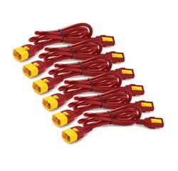 APC Power Cord Kit (6 ea), Locking, C13 to C14, 1.2m, Red - Professionnels