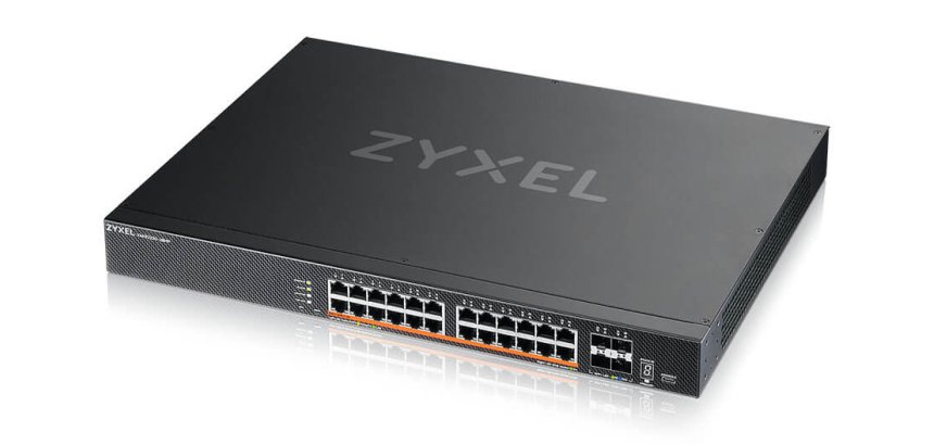 Zyxel XMG2230-28HP Géré L2/L3 2.5G Ethernet (100/1000/2500) Connexion Ethernet, supportant l'alimentation via ce port (PoE) 1U Noir