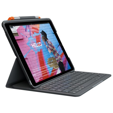 Logitech Slim Folio QWERTY Italiano Bluetooth Grafito